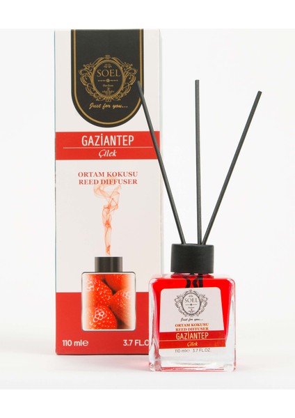 Çilek Oda Kokusu 110 ml Bambu Çubuklu Ortam Kokusu