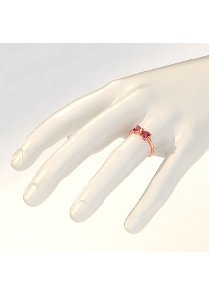 Kalpli Papyon Rose Gümüş Yüzük modelleri