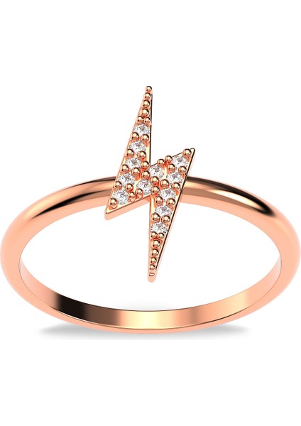 Taşlı Şimşek Rose Gümüş Yüzük fiyatları