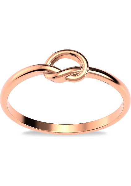 Minimalist Kördüğüm Rose Gümüş Yüzük fiyatları