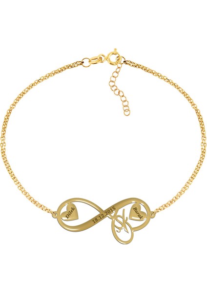 Aşk Yazılı Isimli Sonsuzluk Gümüş Bileklik