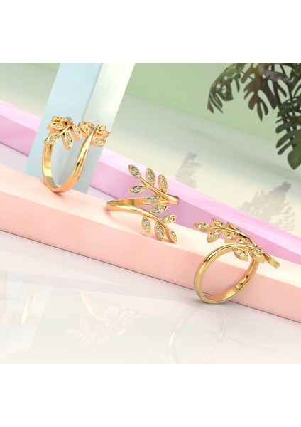 Ikili Sarmaşık Ayarlanabilir Altın Kaplama Gümüş Yüzük modelleri