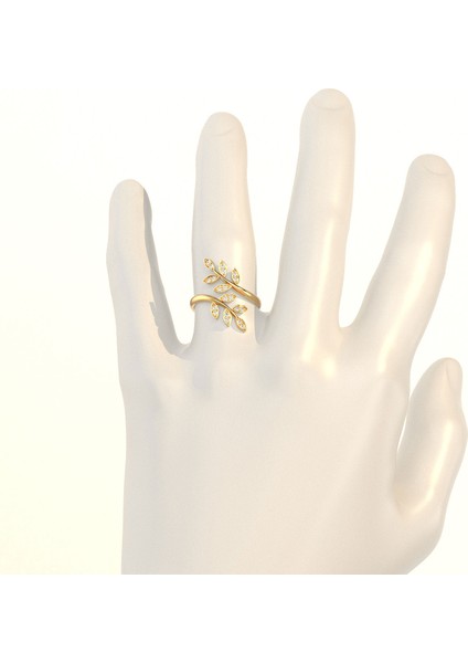 Ikili Sarmaşık Ayarlanabilir Altın Kaplama Gümüş Yüzük indirimleri