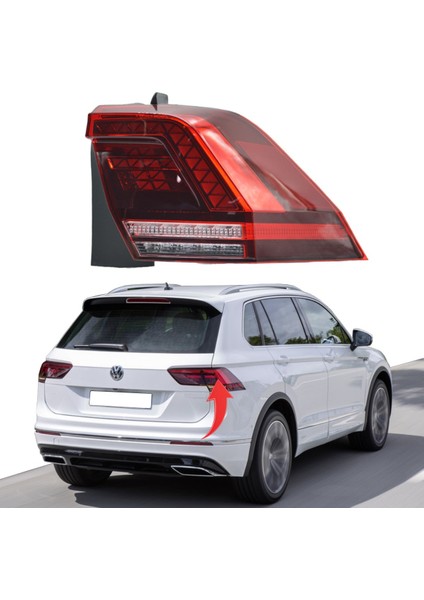 Vw Tiguan 2016-2020 Highline-Rline Sağ Dış Stop Ledli 5NA945208C
