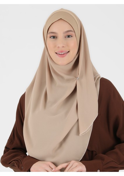 Mikro Krep Türban Şal - Bej - Ecardin fiyatları