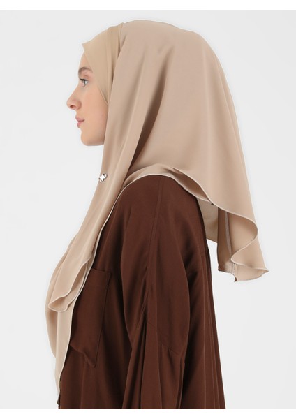 Mikro Krep Türban Şal - Bej - Ecardin modelleri