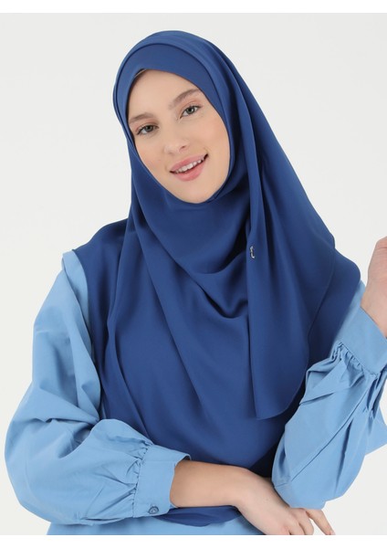 Mikro Krep Türban Şal - Indigo Mavi - Ecardin fiyatları
