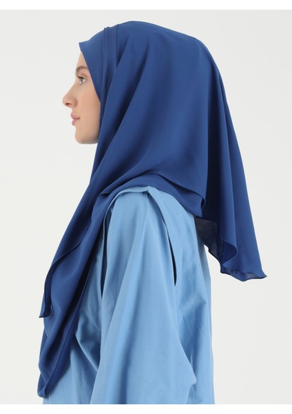 Mikro Krep Türban Şal - Indigo Mavi - Ecardin modelleri