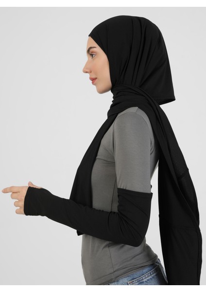 Pro Scarfs Sport 2`li Şal / Kolluk Set - 01 Siyah - Ecardin