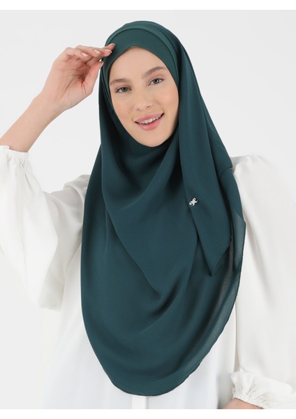Mikro Krep Türban Şal - Zümrüt - Ecardin