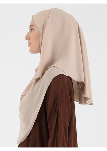 Mikro Krep Türban Şal - Açık Vizon - Ecardin modelleri