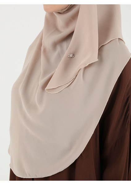 Mikro Krep Türban Şal - Açık Vizon - Ecardin fırsatları