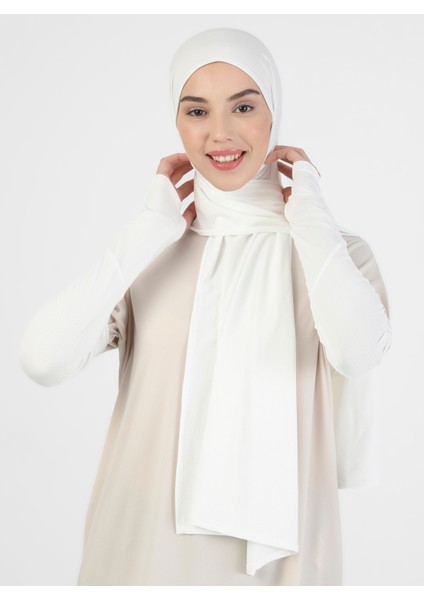 Pro Scarfs Sport 2`li Şal / Kolluk Set - 05 Krem - Ecardin