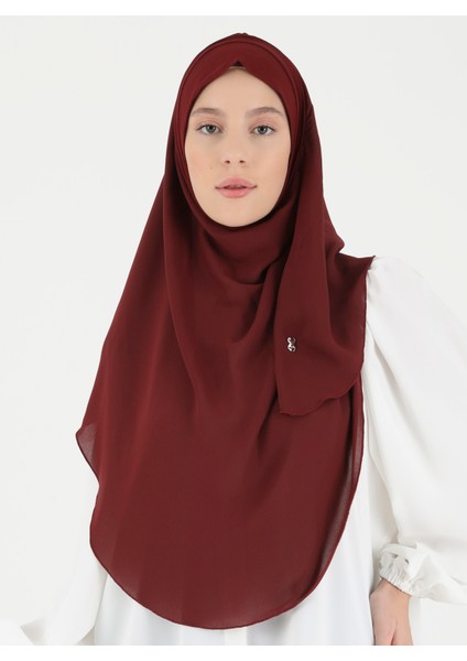 Mikro Krep Türban Şal - Bordo - Ecardin fiyatları