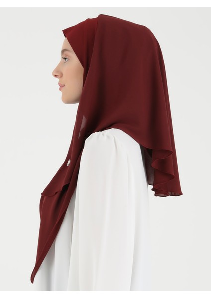Mikro Krep Türban Şal - Bordo - Ecardin modelleri