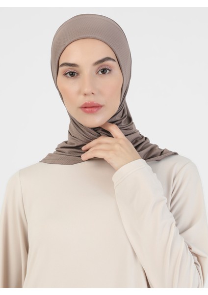Hijab Spor Bone - Koyu Vizon - Ecardin