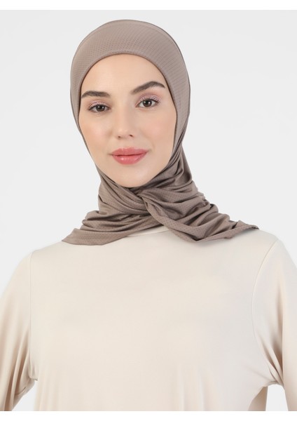 Hijab Spor Bone - Koyu Vizon - Ecardin