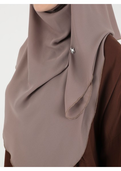 Mikro Krep Türban Şal - Koyu Vizon - Ecardin fırsatları