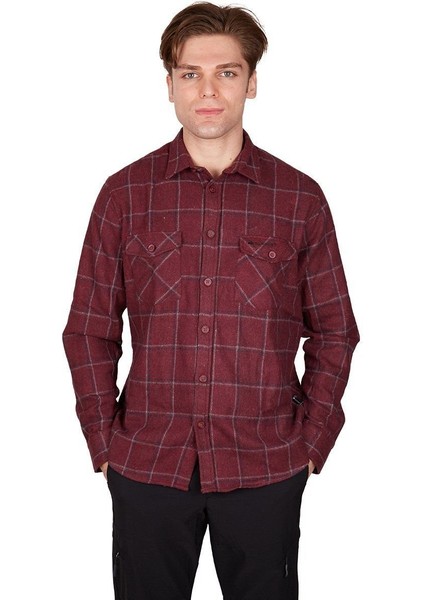 Felder Erkek Ekose Outdoor Gömlek Bordo-Lacivert Bordo-Lacivert - Xl