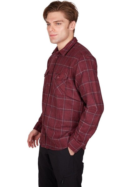 Felder Erkek Ekose Outdoor Gömlek Bordo-Lacivert Bordo-Lacivert - 2xl