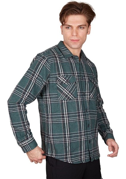 Felder Erkek Ekose Outdoor Gömlek Yeşil-Siyah Yeşil-Siyah - L modelleri