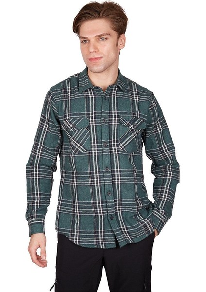 Felder Erkek Ekose Outdoor Gömlek Yeşil-Siyah Yeşil-Siyah - 2xl