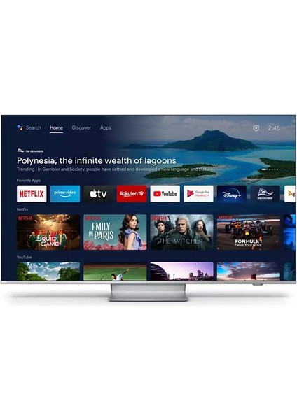 65PUS8807 65" 165 Ekran Uydu Alıcılı Android Smart LED TV