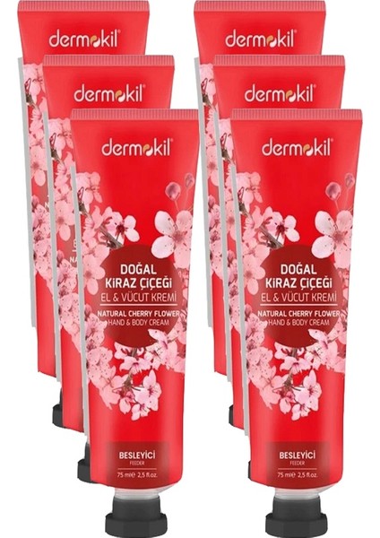 Doğal Kiraz Çiçeği Krem 6 x 75 ml
