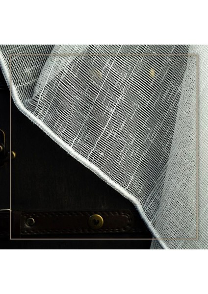 Taç Azelya Keten 1/2 Seyrek Pile Tül Perde Tek Kanat - Ekru 340 x 260 cm modelleri