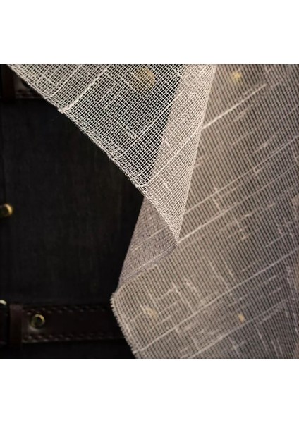 Taç Azelya Keten 1/2 Seyrek Pile Tül Perde Tek Kanat - Krem 100 x 260 cm fırsatları