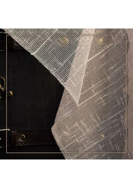 Taç Azelya Keten 1/3 Sık Pile Tül Perde Tek Kanat - Krem 340 x 260 cm fiyatları