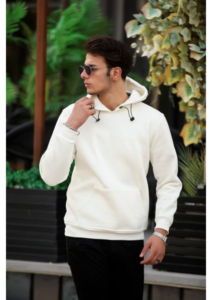 Basic Sweatshirt Regular Fit-Ekru