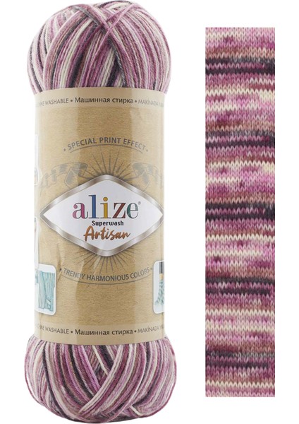 Superwash Artisan %75 Yünlü El Örgü Ipi Renk KODU:9011