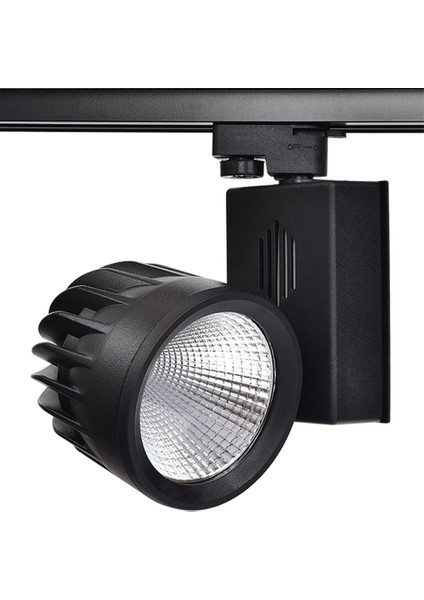 Mimar Led Philips Ledli 30W Monofaze Siyah Ray Spot 12 Cm Beyaz Işık