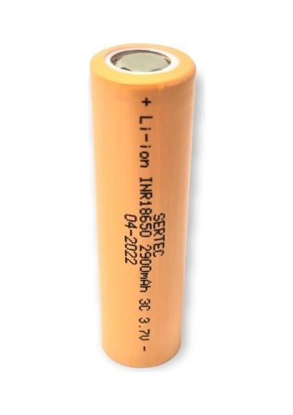 18650 3.7V 2900MAH 3c Lion Şarjlı Pil Başlıklı - 1ADET