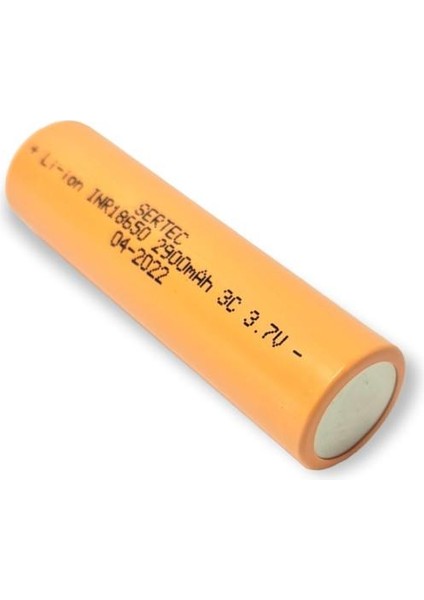 18650 3.7V 2900MAH 3c Lion Şarjlı Pil Başlıklı - 1ADET