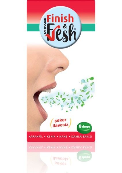 Şeker İlavesiz Karanfil, Kekik, Nane, Damla Sakızı 8 Pastil