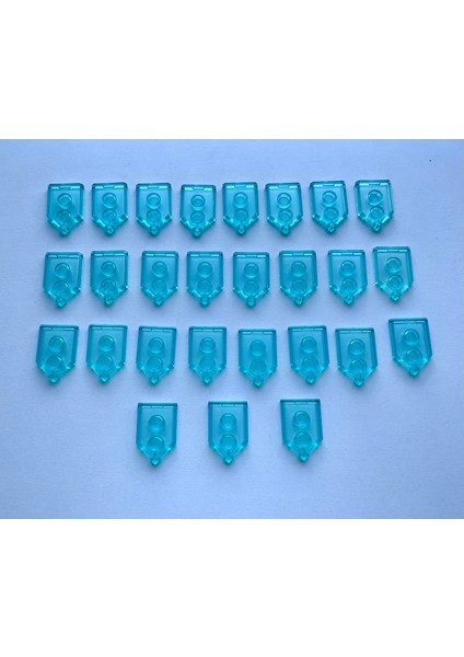 Orijinal Parçalar - Karma - Trans-Light Blue Tile, Modified 2 x 3 Pentagonal (27 Parça)