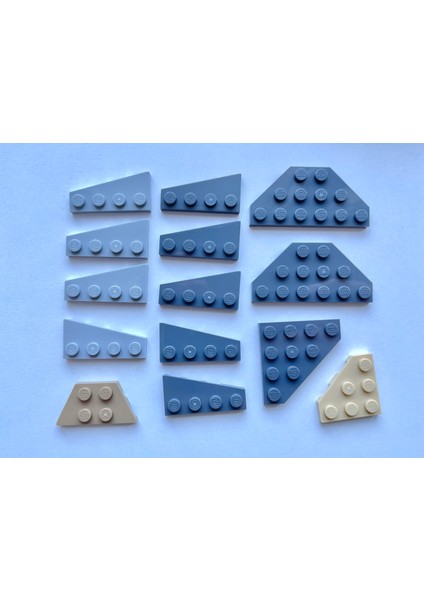 Orijinal Parçalar - Karma - Dark Light Bluish Gray Plate Tan (14 Parça)