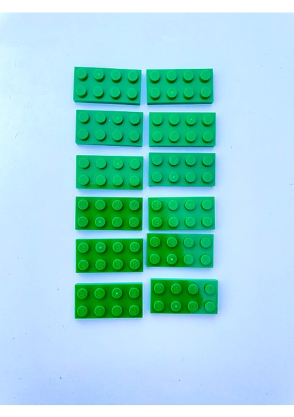 Orijinal Parçalar - 2 x 4 Yeşil Plate (12 Adet)