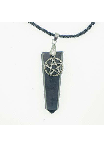 Pentagram Sembollü Şungit Kolye fiyatları