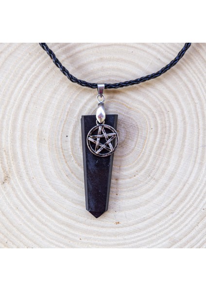 Pentagram Sembollü Şungit Kolye modelleri