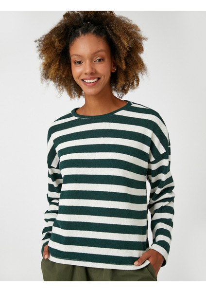 Bisiklet Yaka Kazak Uzun Kollu Desenli fiyatları