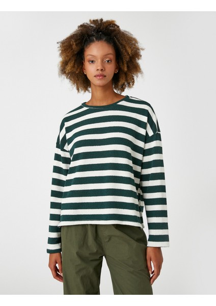 Bisiklet Yaka Kazak Uzun Kollu Desenli modelleri