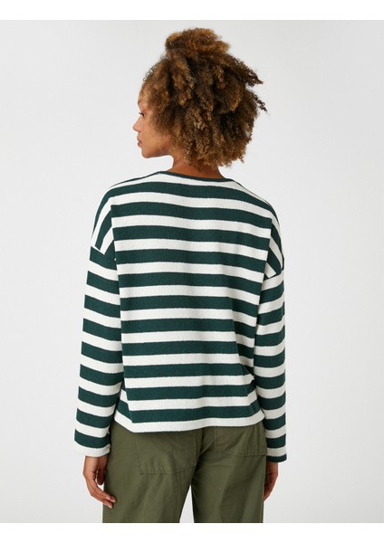 Bisiklet Yaka Kazak Uzun Kollu Desenli fırsatları