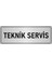 Metal Yönlendirme Levhası Departman Kapı Isimliği Teknik Servis 10x20 cm Gümüş Renk 1