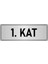 Metal Yönlendirme Levhası Departman Kapı Isimliği 1. Kat 7x20 cm Gümüş Renk 1