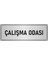 Metal Yönlendirme Levhası Departman Kapı Isimliği Çalışma Odası 7x20 cm Gümüş Renk 1