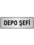 Metal Yönlendirme Levhası Departman Kapı Isimliği Depo Şefi 7x20 cm Gümüş Renk 1