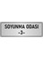 Metal Yönlendirme Levhası Departman Kapı Isimliği Soyunma Odası 3 7x20 cm Gümüş Renk 1